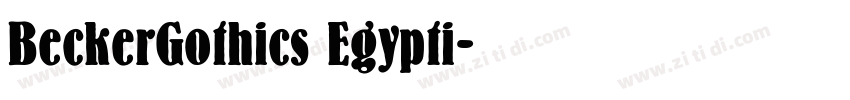 BeckerGothics Egypti字体转换